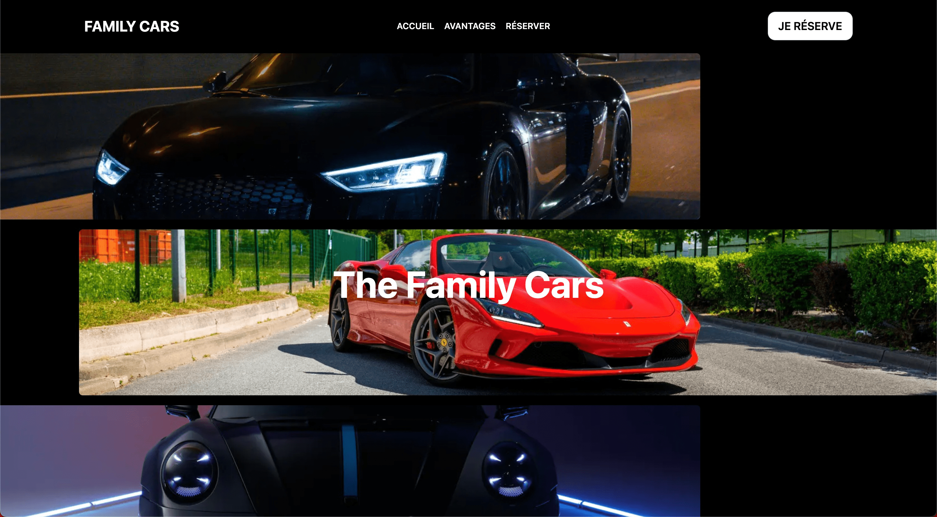 The Family Cars Site web vitrine réalisé en 2022 par Eden Developpement